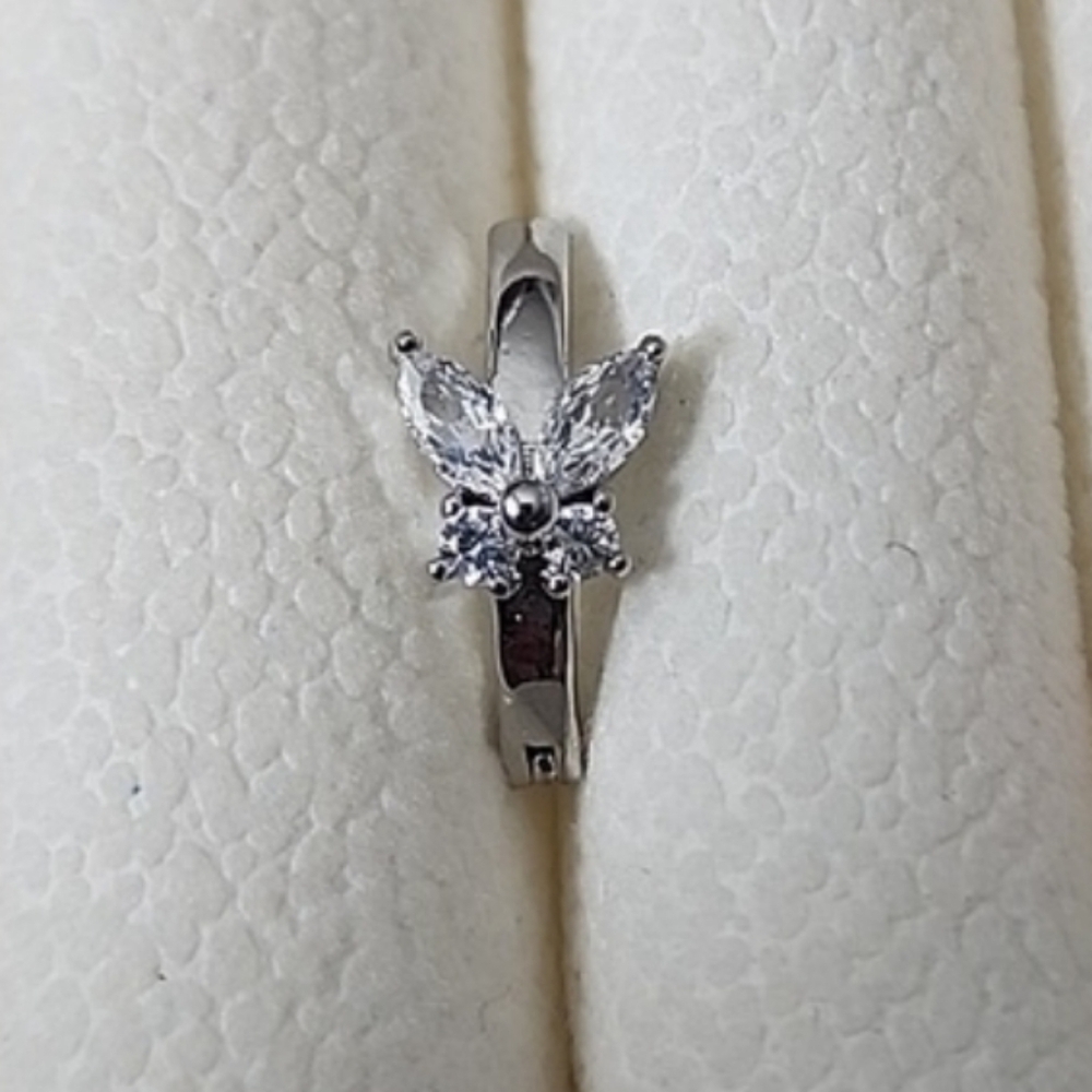 BUTTERFLY Belly BUTTON RING  Surgical STEEL 14G